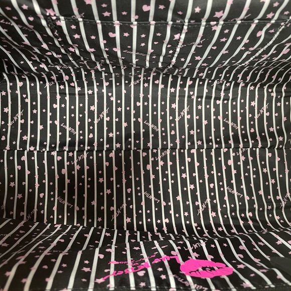 Betsey Johnson Love Weekender and Crossbody Black Rainbow - Picture 6 of 11